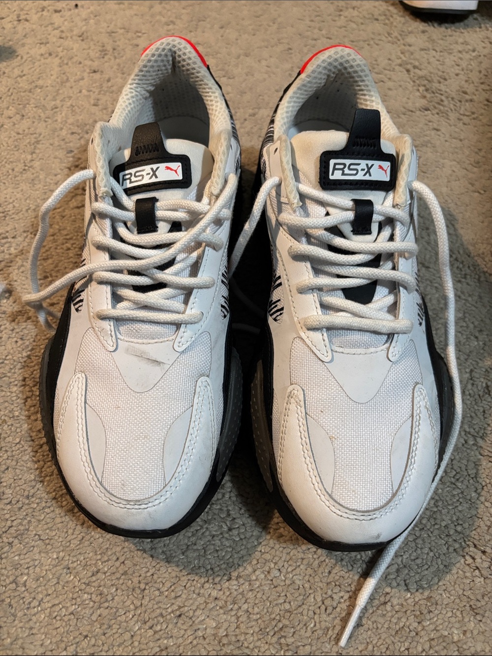 Puma RS-X Men's White, Black & Red Low-Top Sneakers